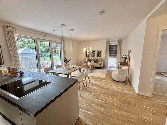 Eingerichtete Musterwohnung in den Mosbach-Gärten