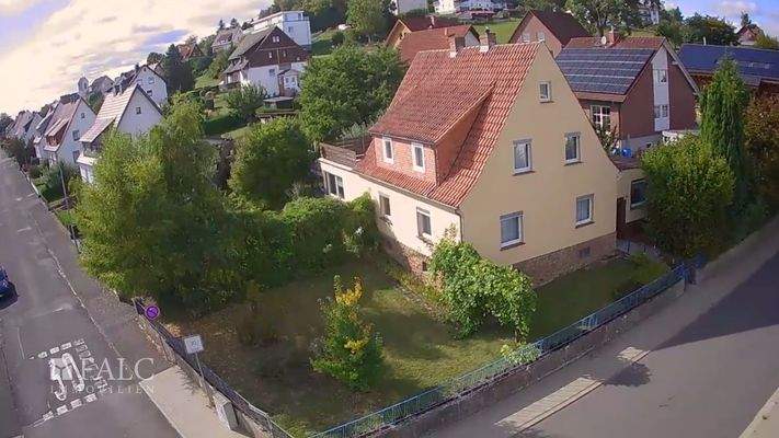 Hausansicht vorne von oben