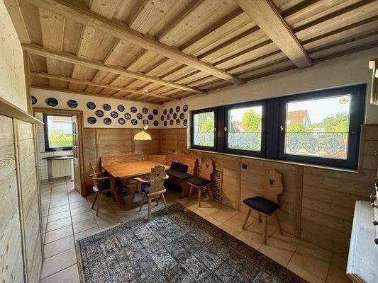 Wohnküche mit Kamin 