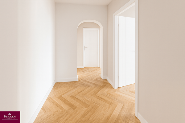 Flur nach einer möglichen Renovierung