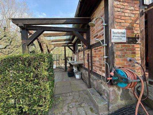 außen Abwäsche mit Dusche