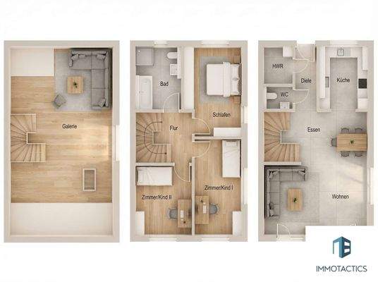 Grundrisse der Geschosse