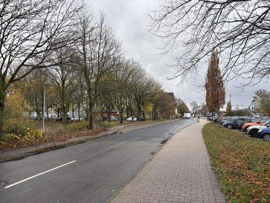 Rüsdorfer Straße vor dem Grundstück