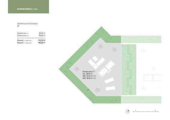 Grundriss Dachgarten Kaufoption (WE 3.1)