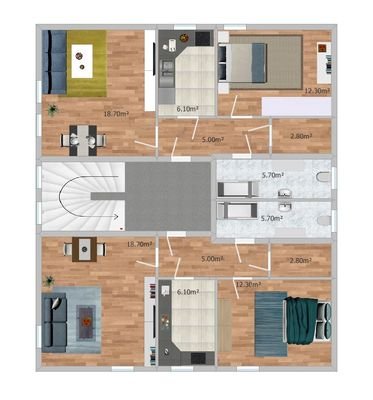 Grundriss OG Wohnungen