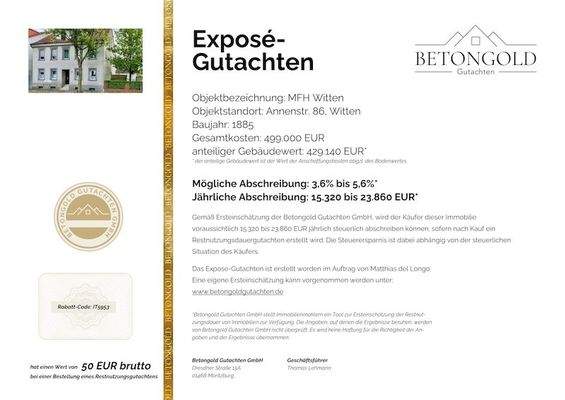 Expose Gutachten MFH Witten 01.09