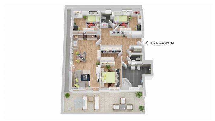 Grundriss Penthouse