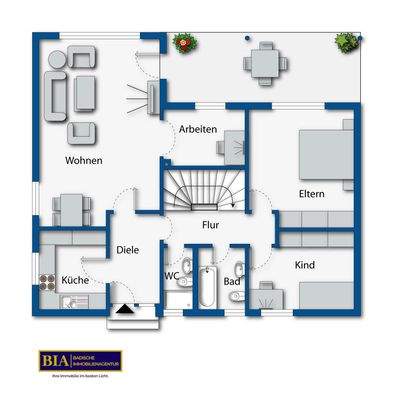 Grundriss Möblierungsvorschlag