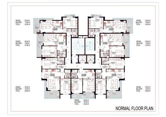 Hotel-Concept Apartments with Pool and Gym in Alanya Mahmutlar