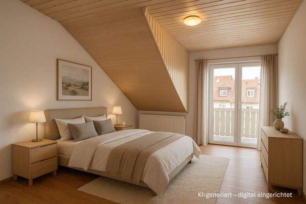 Schlafzimmer - digital eingerichtet