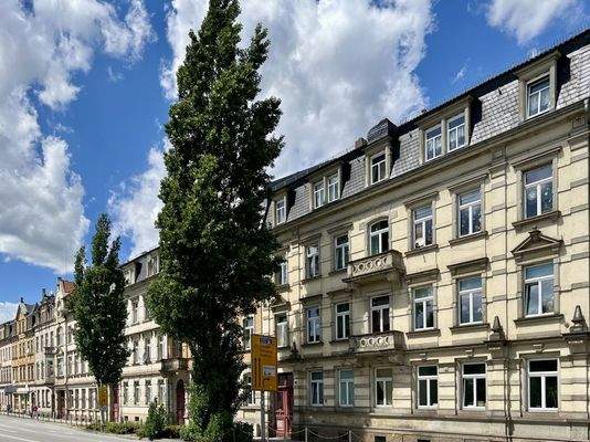 Straßenansicht in Richtung Westen