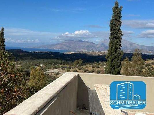 Kreta, Listaros: Im Bau befindliche Villa mit wunderschönem Meerblick und Gästehaus