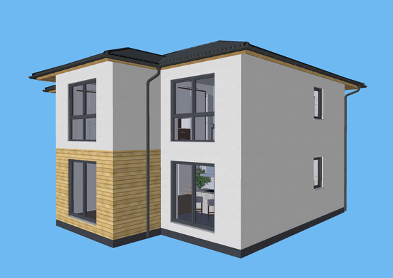 großen bodentiefen Fenstern