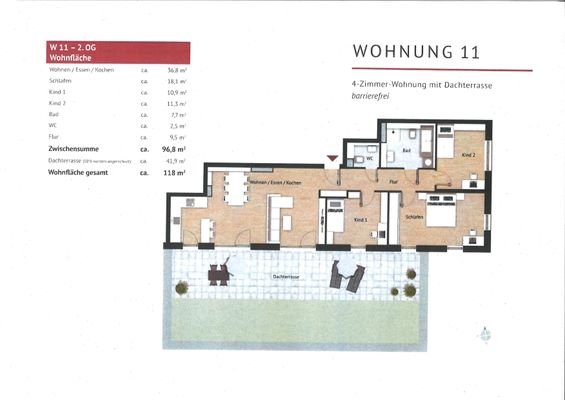 Aufteilungsplan Wohnung 11