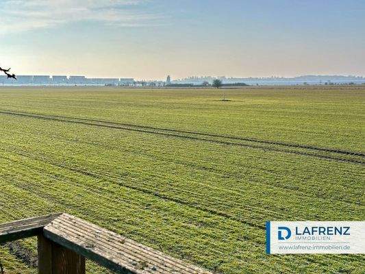 Ausblick von der Dachterrasse des Gartenhauses