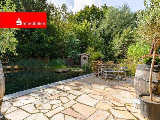 Haus 2a - Terrasse und Badeteich