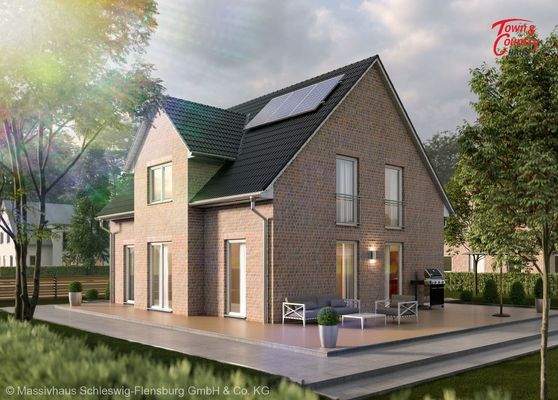 Ansicht Garten Verblendfassade