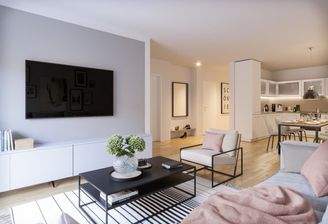 Innenvisualisierung Wohn-Essbereich