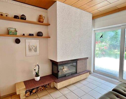 Hauptwohnung: Wohndiele Kaminecke