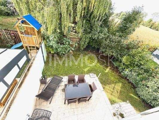 Garten-Vogelperspektive-Ansicht