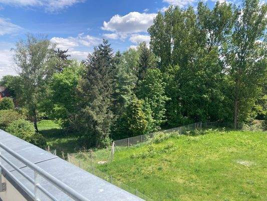 Grüne Aussicht vom Balkon