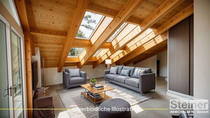 Wohn-Schlafen 48 m²/DG