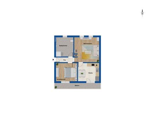 Grundriss Sonnenwohnung