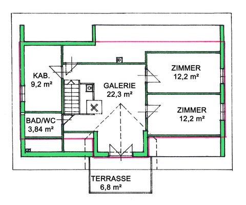 Grundriss Skizze Dachgeschoß