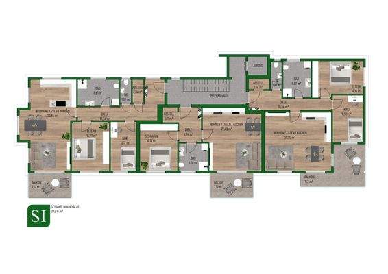 Grundriss 1. und 2. OG