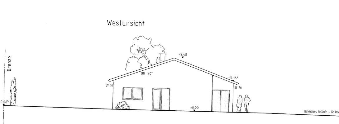 Westansicht Wohnhaus