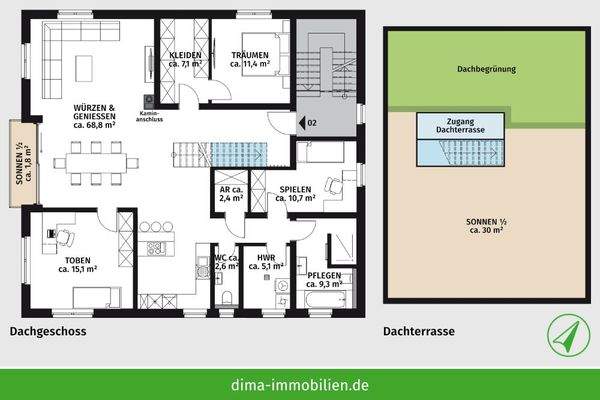 Dachgeschoss + Dachterrasse