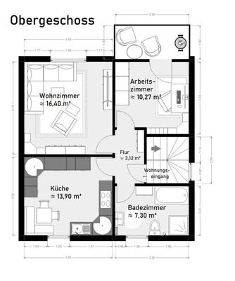 Grundriss Obergeschoss