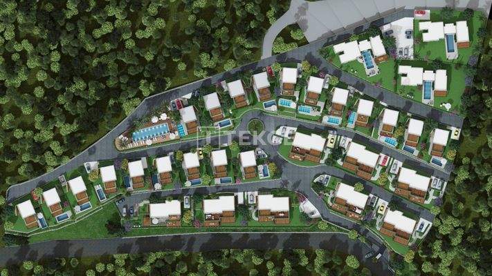 Sea View Properties in a Complex with Pool in Bodrum Turkey