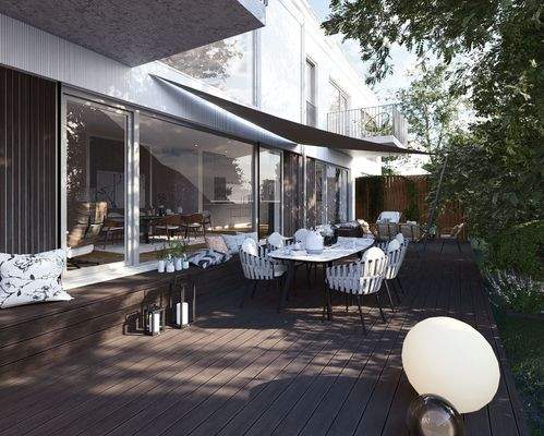 Garten mit Terrasse Visualisierung