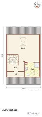 Leerer Grundriss DG für Ihre Planung