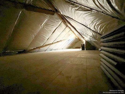 gedämmter Spitzboden