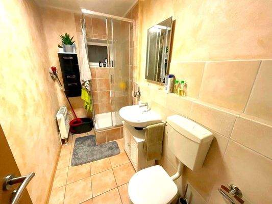 Badezimmer mit Dusche im Kellergeschoss