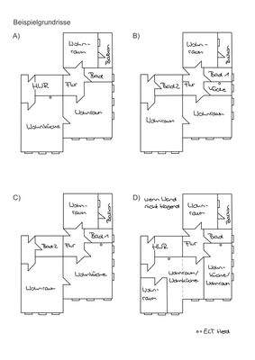 Beispielgrundrisse 3-Zimmerwohnung