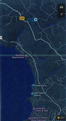 die Küste und Fahrtwege