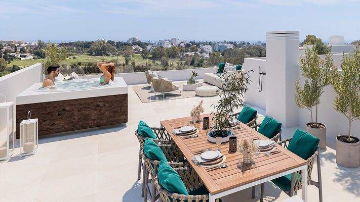 Chic Apartments in Estepona with Golf Views in a Complex