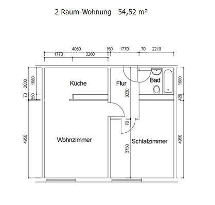 Der Grundriss der Wohnung