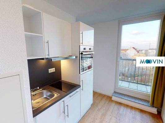 Ansicht II: Eingangs- und Küchenbereich