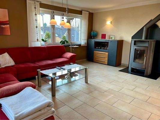 Wohnzimmer mit Kaminofen