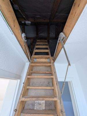 Blick auf den Dachstuhl