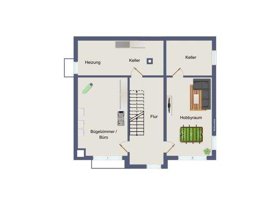 Kellergeschoss (kein Maßstab)