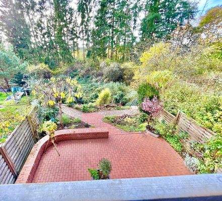 Blick in den Garten von oben