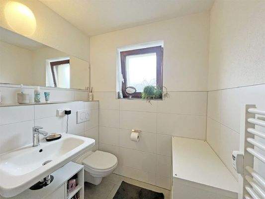 Tageslicht-Duschbad mit Handtuchheizkörper