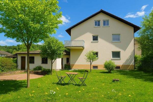 Hausansicht Gartenseite (KI-generiert)