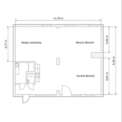 Grundriss - Bereiche 