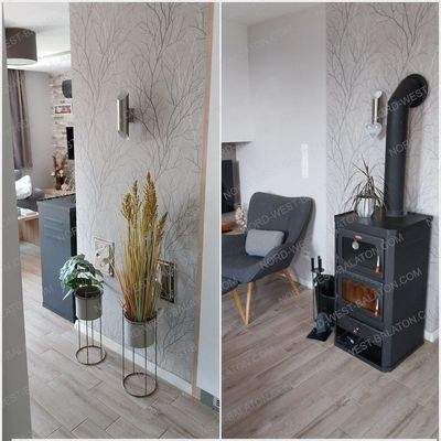 Wohnzimmer mit Kamin